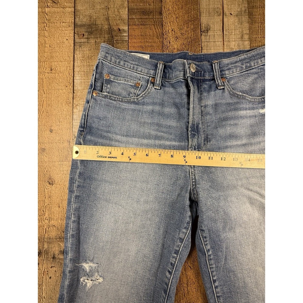 LOT OF 2 GAP Bermuda Shorts Women's 29/8T High Rise Denim White Blue Jean - Picture 9 of 15
